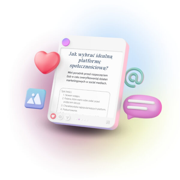 Ebook: Jak wybrać idealną platformę społecznościową - grafika produktowa - basjah.pl